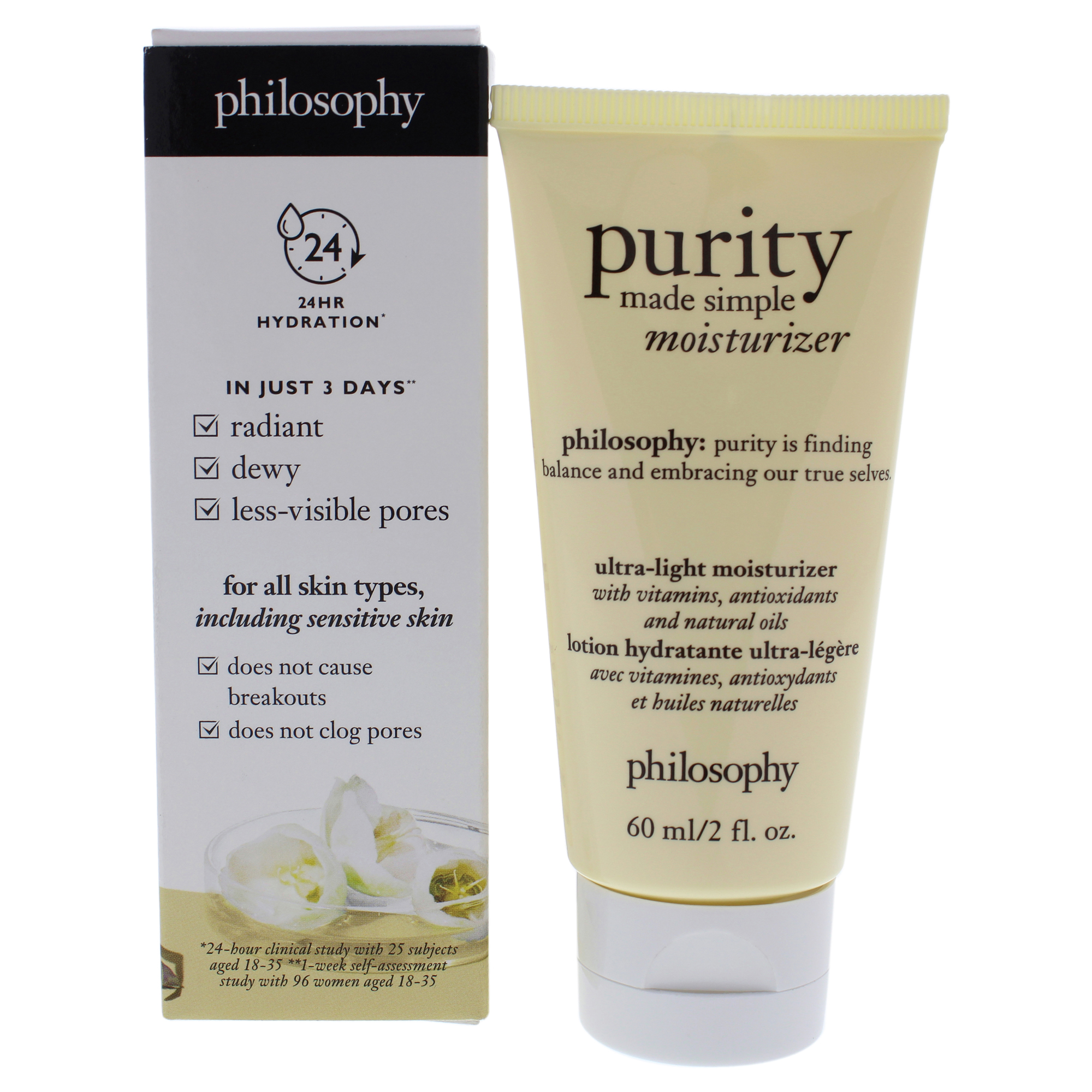 Purity Made Simple Moisturizer by Philosophy for Unisex - 2 oz Moisturizer